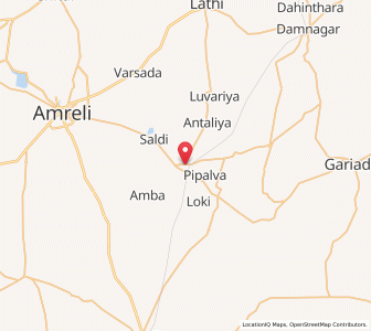 Map of Lilia, Gujarat