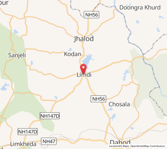 Map of Limdi, Gujarat