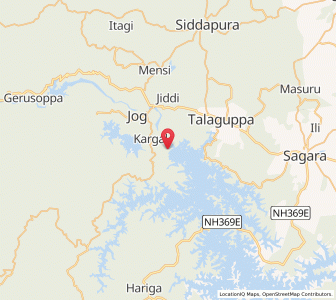 Map of Linganamakki, Karnataka