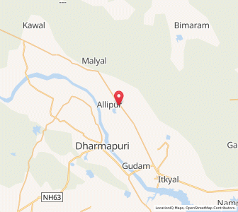 Map of Lingapur, Andhra Pradesh