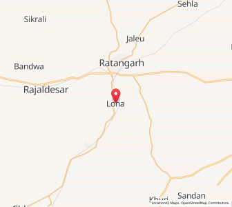 Map of Loha, Rajasthan
