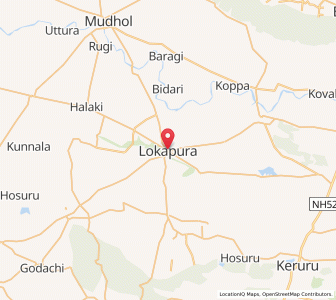 Map of Lokapur, Karnataka
