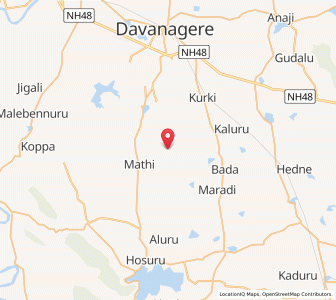 Map of Lokikere, Karnataka