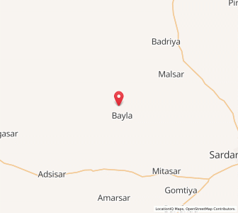 Map of Lorsar, Rajasthan