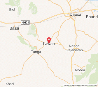 Map of Lowan, Rajasthan