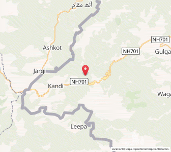 Map of Lowemast, Kashmir