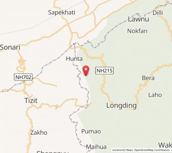Map of Lu, Nagaland
