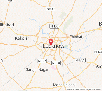 Map of Lucknow, Uttar Pradesh