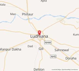 Map of Ludhiana, Punjab