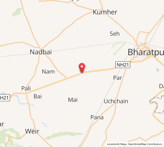 Map of Luharu, Rajasthan