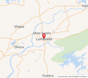 Map of Lunavada, Gujarat