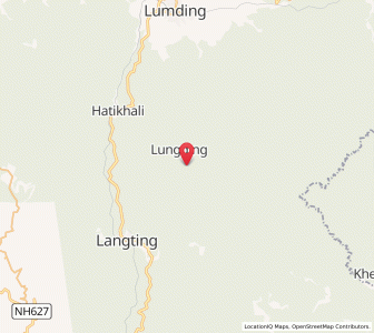 Map of Lungding, Assam