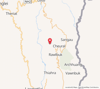 Map of Lungtian, Mizoram