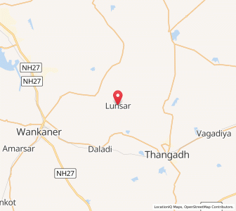 Map of Lunsar, Gujarat