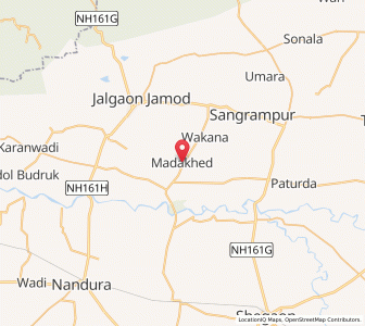Map of Madakhed, Maharashtra