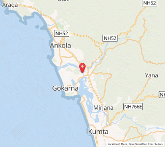 Map of Madangeri, Karnataka