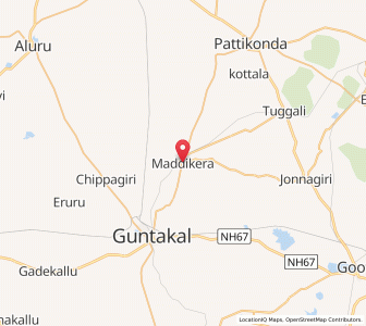 Map of Maddikera, Andhra Pradesh
