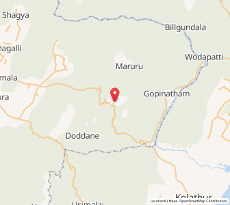 Map of Madeswaramalai, Karnataka