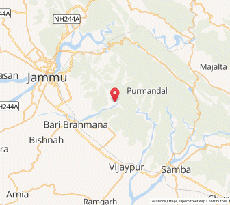 Map of Madhana, Kashmir