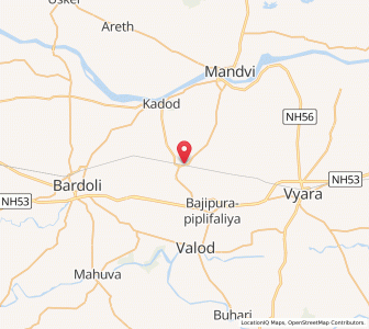 Map of Madhi, Gujarat
