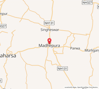 Map of Madhipura, Bihar