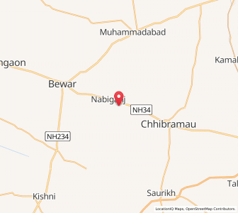 Map of Madhonagar, Uttar Pradesh