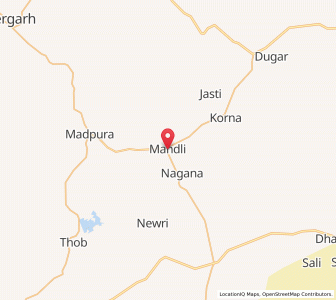 Map of Madli, Rajasthan