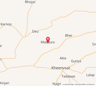 Map of Madpura, Rajasthan