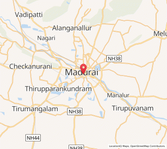 Map of Madurai, Tamil Nadu