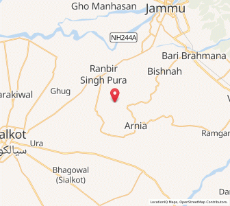 Map of Maggowali, Kashmir