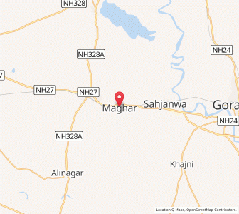 Map of Maghar, Uttar Pradesh