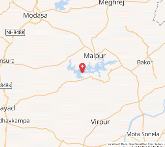 Map of Magodi, Gujarat