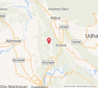Map of Mahadev, Kashmir