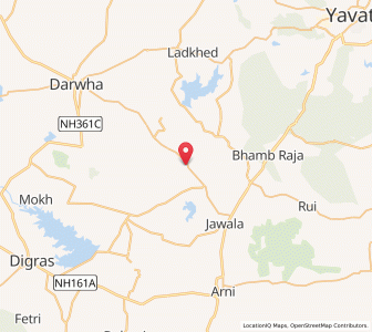 Map of Mahagaon, Maharashtra