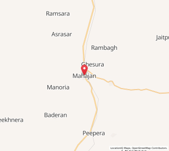 Map of Mahajan, Rajasthan