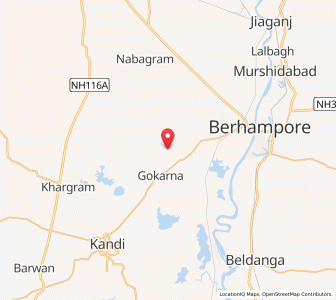 Map of Mahalandi, West Bengal