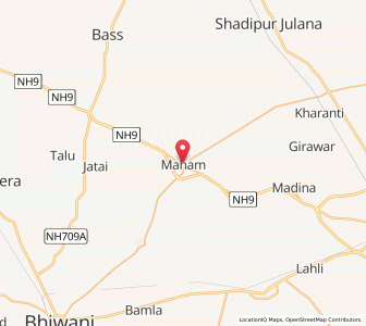Map of Maham, Haryana