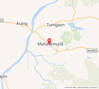 Map of Mahasamund, Chhattisgarh