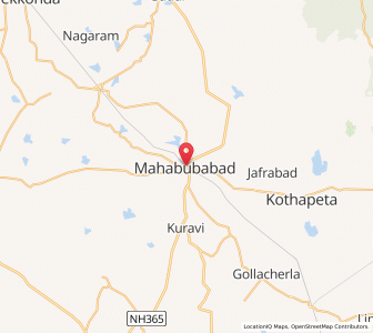 Map of Mahbubabad, Andhra Pradesh
