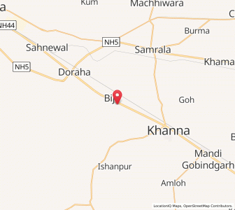 Map of Mahdipur, Punjab