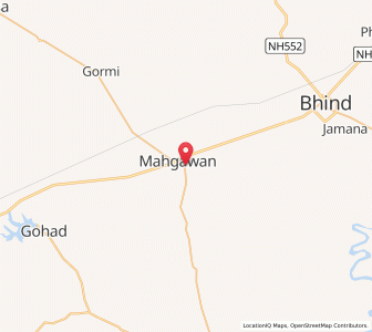 Map of Mahgawan, Madhya Pradesh