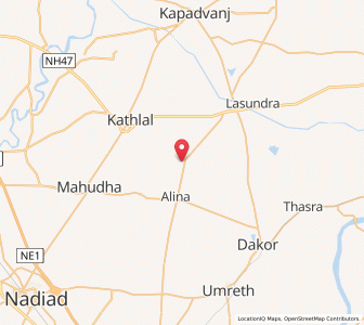 Map of Mahisa, Gujarat