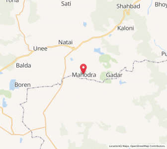 Map of Mahodra, Rajasthan