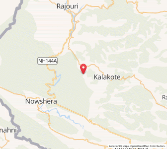 Map of Mahu, Kashmir
