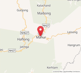 Map of Mahur, Assam