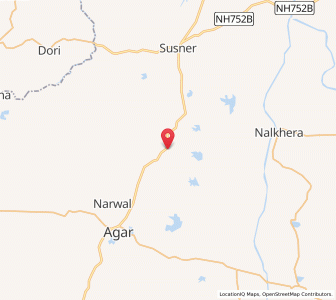 Map of Mahuria, Madhya Pradesh