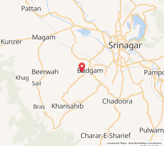 Map of Mahwara, Kashmir