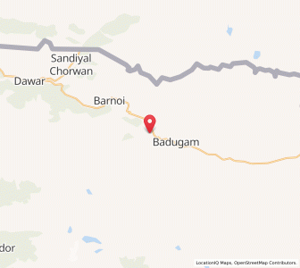 Map of Mahzgund, Kashmir