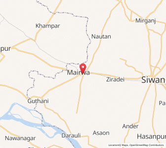 Map of Mairwa, Bihar
