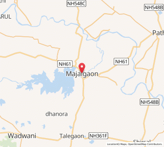 Map of Majalgaon, Maharashtra